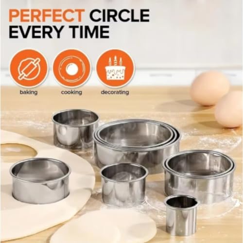 Moldes para galletas con borde suave de acero inoxidable, juego de 12 piezas para repostería 5