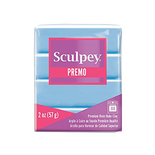 Sculpey Premo Polymer Oven-Bake Clay, Pale Blue, Non Toxic, 2 oz. bar, Great for jewelry making, holiday, DIY, mixed media and home dÃƒ©cor projects. Premium clay perfect for clayers and artists
