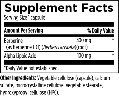 Designs for Health Berberine Synergy - Berberine HCL 400mg + Alpha Lipoic Acid (ALA) for Metabolism, Heart Health + Liver Support - Vegan, Non-GMO Berberine Supplement (60 Capsules) - Thumbnail 6