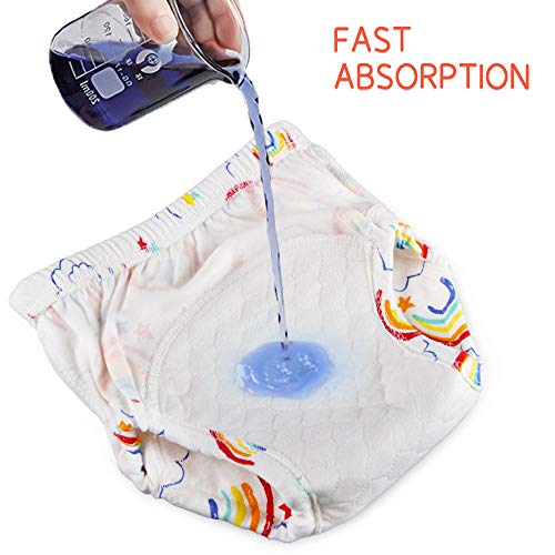 U0U Toddler Potty Training Pants 4 Pack,Cotton Training Underwear Size 2T,3T,4T,Waterproof Underwear For Kids Pink 4T thumb #4