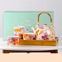4客茶器揃 湯呑 急須 ポット 茶器セット ティーセット 食器 和風 花柄 楽天市場】4客茶器揃 湯呑 急須 ポット 茶器セット ティーセット