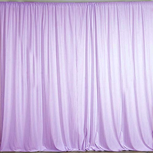 AK TRADING CO. 10 feet x 10 feet Polyester Backdrop Drapes Curtains Panels with Rod Pockets - Wedding Ceremony Party Home Window Decorations - Lavender AK TRADING CO. 10 feet x 10 feet Polyester Backdrop Drapes Curtains Panels with Rod Pockets - Wedding Ceremony Party Home Window Decorations - Lavender