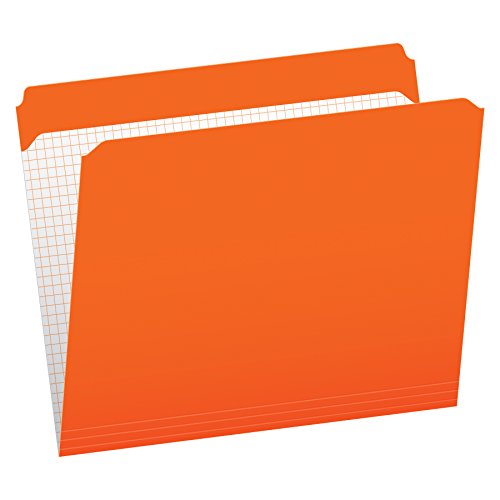 Pendaflex Reinforced Top, Reinforced Tab, Straight Cut Tab Colored File Folder (PFXR152ORA)