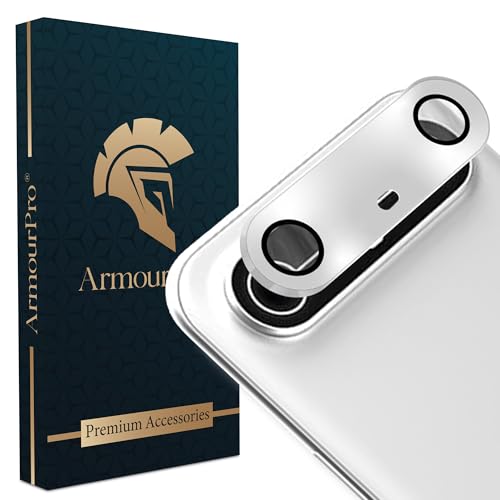 Image of ArmourPro Camera Lens Protector for Tecno Pova Slim Tough HD Individual Aluminum Alloy Rings 9H Camera Cover, Scratch-Resistant,Camera Lens Protection| Silver, 1 Pack