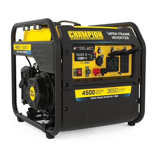 Image of Champion Power Equipment 4500-Watt RV Ready Portable Open Frame Inverter Generator with Quiet Technology and CO Shield