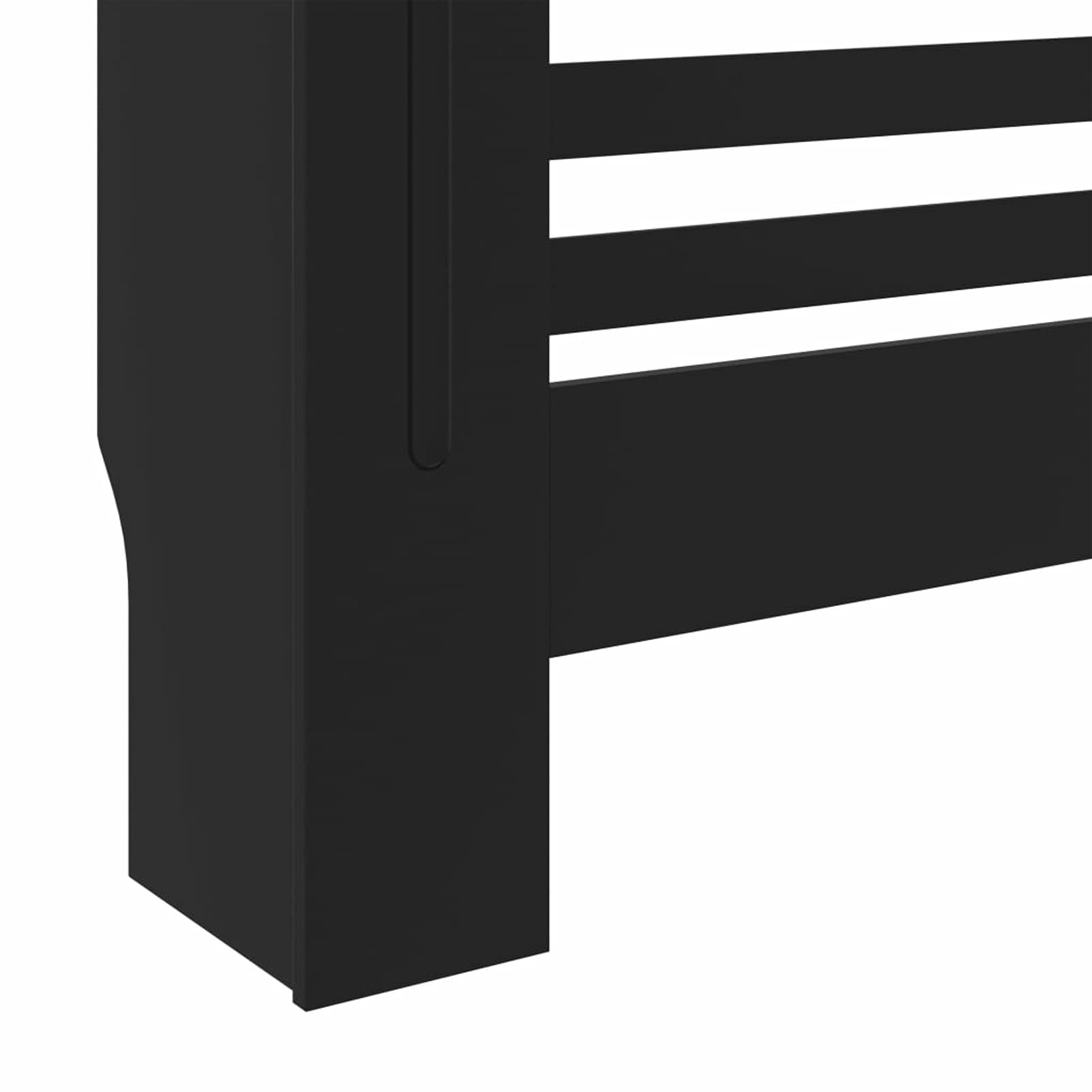 Tidyard Cubierta para Radiador Cubierta de Radiador para Radiador Diseño Moderno Cubre Radiador Cubreradiador Moderno MDF Negro 78 x 19 x 81,5 cm