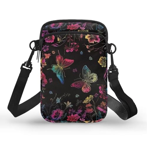 Image of Hawaiian Tribal Small Crossbody Bags for Women Cell Phone Bag Purse, Sea Turtle Zipper Sling Purses Shoulder Bag