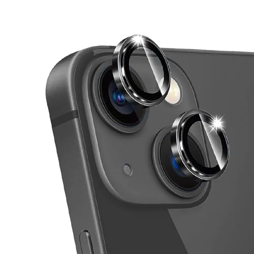 Image of GRIPP 2in1 Focal Camera Lens Protector for iPhone 14, iPhone 14 Plus, Aluminium Alloy Ring, Ultra-Clear HD Glass, Scratch-Resistant, Case Friendly, Easy Install - Black