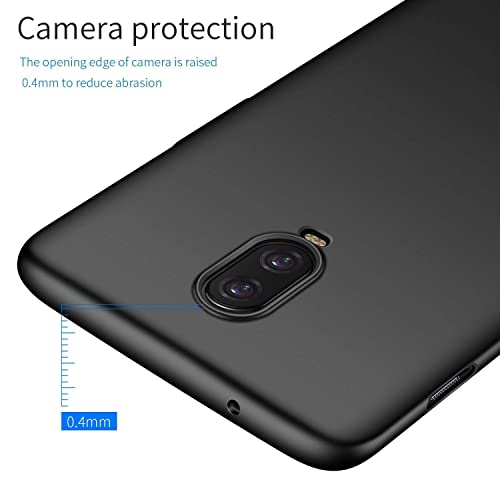 Image of Mobile Back Cover Case for Oneplus 7 (Silicone Case|CameraProtection|Black SC1510)