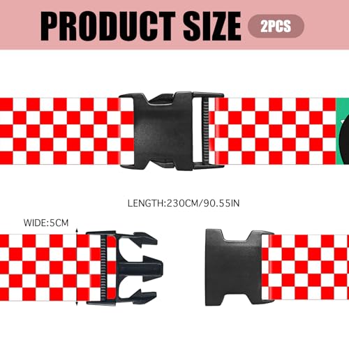 Image of Nuxovilar Luggage Straps Set for Suitcase 1.96x90.5in Polyester
