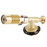 Professional Brass Butane Torch, Adjustable Flame Culinary Torch for Cooking, Baking, Welding and BBQ(Butane Fuel Not Included)