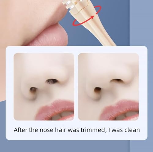 Image of CEKEE Manual Nose Hair Remover Wooden | Portable Nose Hair Cutter for Men & Women | Painless Manual Nose Hair Trimmer & Ear Nose Hair Removal Tool | Non-Electric Nose Hair Cutter
