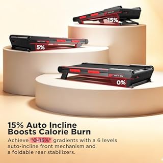 Walking Pad Treadmill with 15% Auto Incline, Under Desk Treadmill for Home Office, 3.0HP Brushless Motorized, 350lbs Capacity, Upright Space-Saving Design, APP