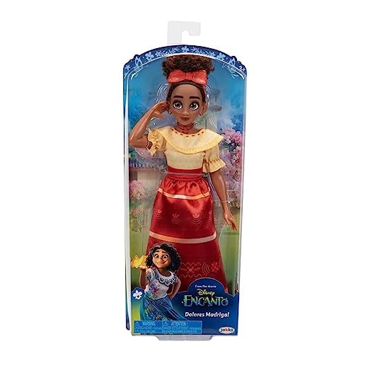 Disney Encanto – Muñeca Dolores Grande para Niñas – La Muñeca Tiene un Precioso Vestido, Zapatos y Accesorios para el Pelo – Dolores es una Encantadora Muñeca para Niñas 3 +