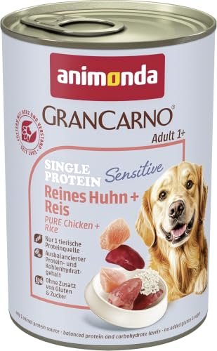 animonda GranCarno Hunde Nassfutter Sensitiv Reines Huhn + Reis (6 x 400g)