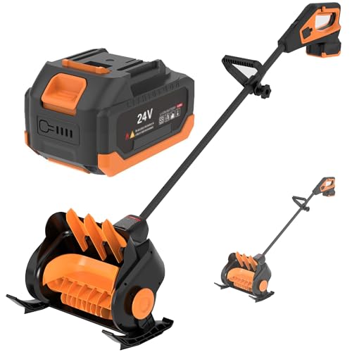 Spazzaneve elettrico, spazzaneve senza spazzole, spazzaneve da 12 pollici, pala da neve a batteria, spazzaneve semovente da 24 pollici alimentato a gas, controllo a 3 velocità, ideale per marciapiedi