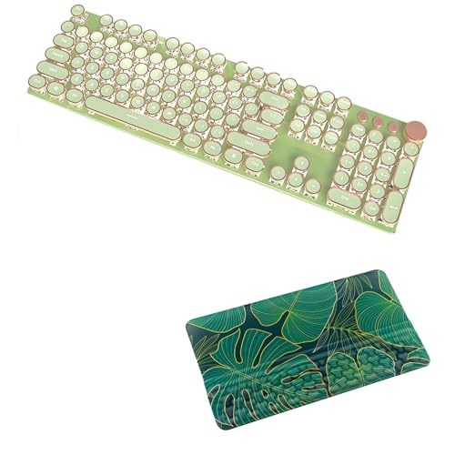 Retro Typewriter Gaming Keyboard – Pink Mechanical Switches