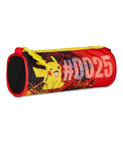 Seven Portapenne Scuola - Pokemon - Pikachi - Giallo Rosso - Astuccio Scuola Bambino - Apertura Con Zip -Bauletto Scuola - Accessori Zaino Scuola