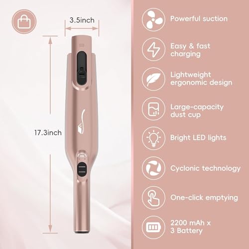 Image of Cordless Handheld Vacuum Cleaner for Car & Home, Lightweight Vacuum