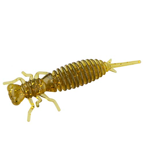 East Rain Cebos Blandos Artificiales de Larva de cigarra para Pesca de lubina (PVC, 5 cm / 6,2 cm / 8,5 cm, opción de 11 Colores)