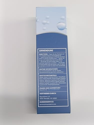 RoyceDerm Seborrhoisches Schuppenflechte Kopfhaut Shampoo: Neurodermatitis Anti-Schuppen Kopfhaut Shampoo bei kopfhaut & Körper - Seborrheic Dermatitis Schuppenflechte Shampoo