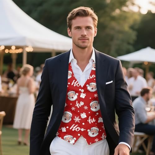 Men's Suit Vest Business Formal Dress Suit Slim Fit Work Wedding Blazer Waistcoat with Pockets for Suits Tuxedo3