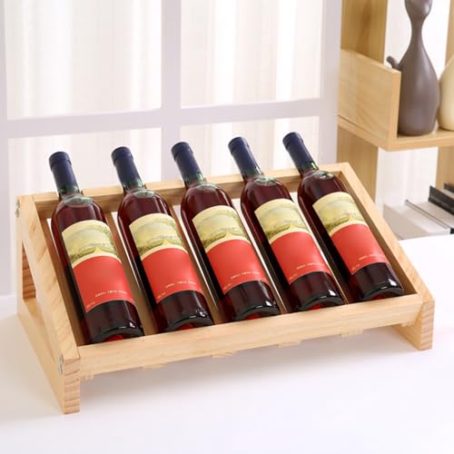Botellero de madera clásico para decorar tu salón con elegancia 3
