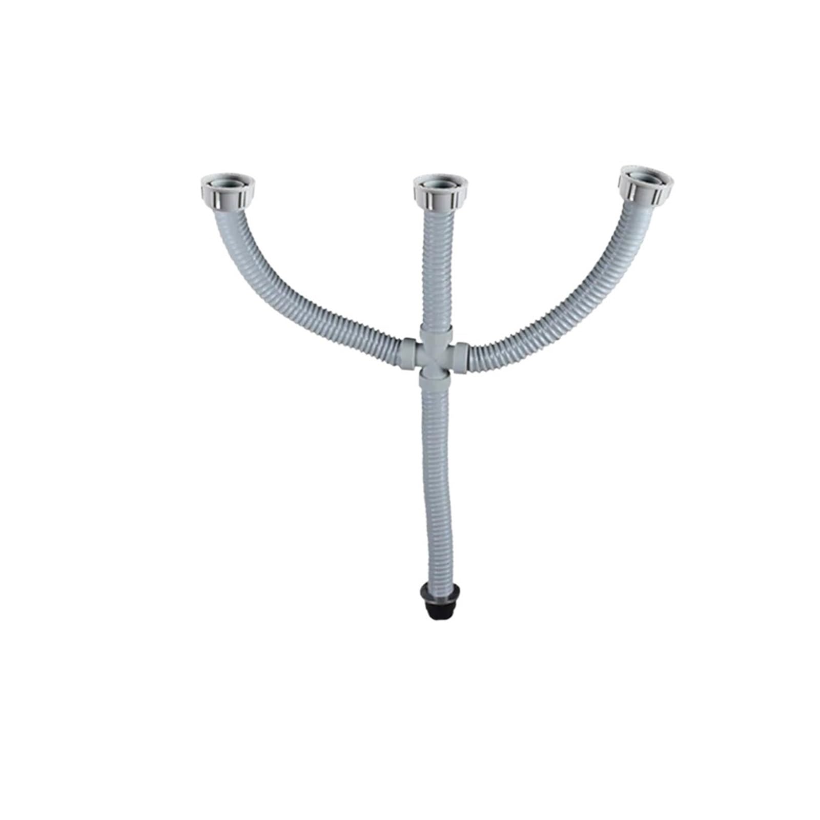 Kit Tubo Di Scarico Triplo Tubo Di Scarico Lavello Da Cucina Tubo Flessibile In Plastica Tubi A Tenuta Stagna Tubo Estensibile For LavelliGM032C004
