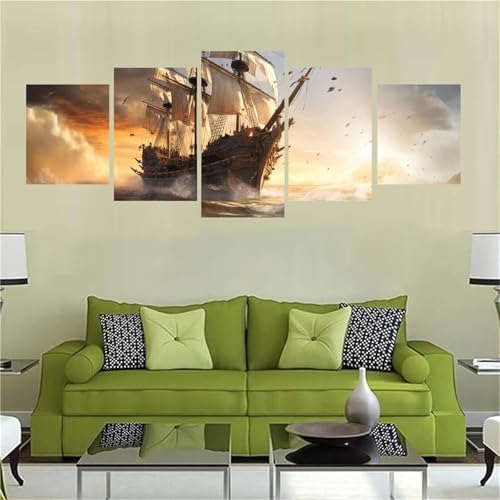 Kit broderie peintures pour maison decoration murale sans stress diamond art 5d ocean