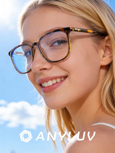 Image of Blue Light Glasses for Woman Men, Womens Blue Light Blocking Glasses Computer Glasses Anti Eyestrain