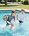 QPAU Waterproof Football, 2 Pack 9 Inches Outdoor Games for Adults and Kids, Fun Swimming Pools Toys and Accessories for Beach Lake Park Backyard