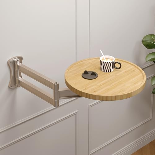 Semjar Bamboo Retractable Wall Desk