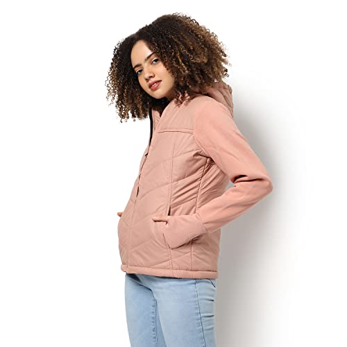 Image of PINACOLADA Women's Puffer Regular Fit Bomber Jacket For Winter Wear | Standing Collar | Full Sleeve | Zipper | Casual Jacket For Woman & Girl | Western Stylish Jacket For Women