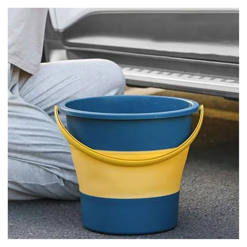 Seau pliable silicone vert L accessoires salle de bain camping