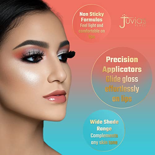 Juvia's Place Lip Gloss Reflect Caramel Rose, Warm Toned Soft Brown, Smooth a...