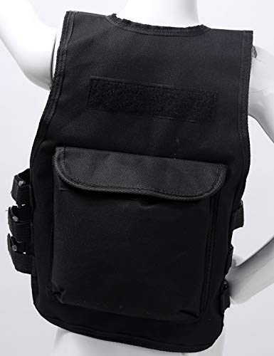iiniim Kids Children Adjustable Combat Training Vest Outdoor Security Guard Waistcoat for CS Field Multi Pockets4
