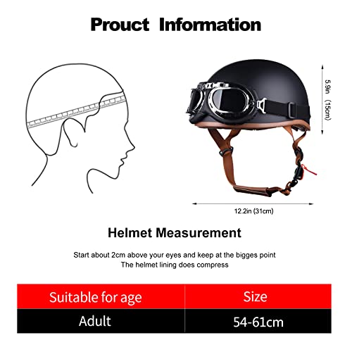 LIONCIANO Casque Moto Demi-Jet Homme Casque Semi-Ouvert Casque Jet Urbain Casque Moto Et Scooter Compact Femme Adulte - Image 7