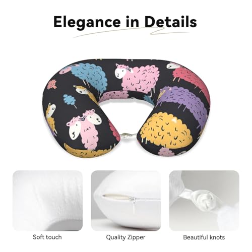 Almohada de viaje de espuma viscoelástica color negro miniatura 4