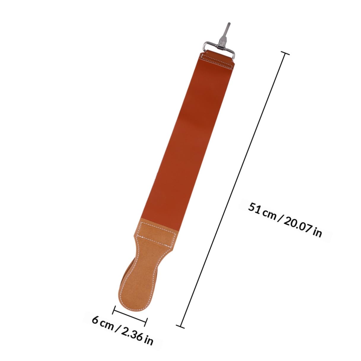 POPETPOP Leather Razor Strop and Sharpening Strap Double-layer Leather and Canvas Barber Strop for Straight Razor Sharpening with Hanging Buckle, Suitable for Men's Shaving Accessories