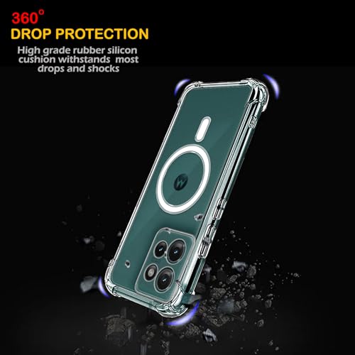 Image of Amazon Brand - Solimo Thermoplastic Polyurethane Wireless Charging Support Back Cover for Motorola Moto Edge 50 Wireless Charging Support Back Cover - Transparent