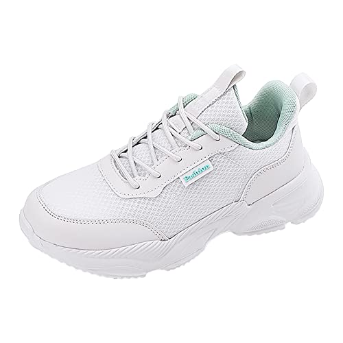 Zapatillas running transpirables de mujer con cordones y suela blanda para caminar todo el día
