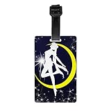 Sailor Moon Luggage Tag Suitcase Baggage Label Tag Business Name ID Card Holder Cover Gifts for Women Men Kids Girls Fashion Travel Accessories