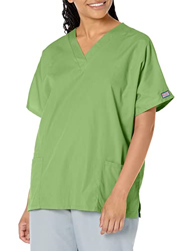 Cherokee Women's V Neck Scrubs Shirt, Aloe, Medium