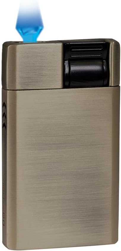 Vertigo Carrera Single Torch Flat Flame Lighter (Without Lighter Fluid) (Gunmetal)