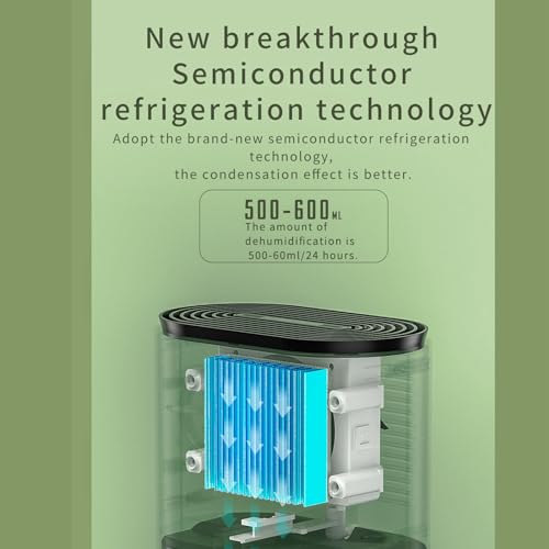 Desumidificadores para Casa, Desumidificador Silencioso de 1,2L Com Mangueira de Drenagem, Desligame