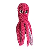 GIOJIO Dog Toys for Aggressive Chewers Squeaky Dog Toys Octopus Tug of War Dog Toys for Large Breed Interactive Stuffed Dog Chew Toys for Puppies Small Medium Large Dogs(Pink)