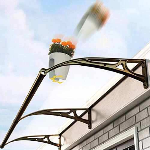 Baldacchino da esterno 200 x 80 cm con staffa in alluminio resistente per balcone resistente alle intemperie posto auto coperto giardino e patio copertura ombra colore B dimensioni 100x100/39x39