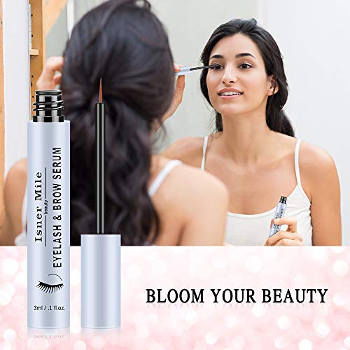 Eyelash Growth Serum, Natural Lash Boost Serum Brow Growth Enhancer for Longer, Fuller Thicker Lashes & Brows - Dermatologist Certified, 3ml