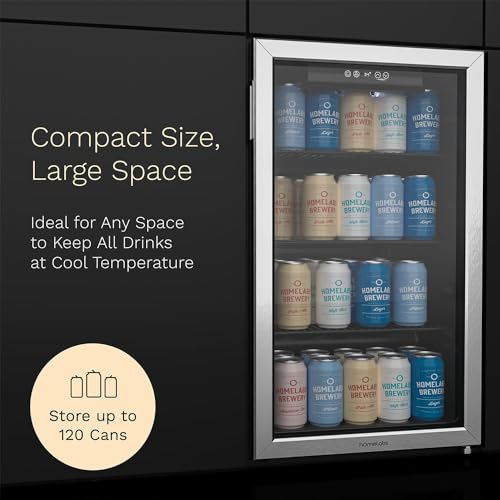 DKLIMA Beverage Fridge and Cooler, Mini Fridge with Glass Door for Soda Beer or Wine, Small Beverage Dispenser for Office or Bar