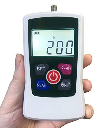 HFBTE Digital Force Gauge Dynamometer Push Pull Tester Thrust Meter with Maximum Load Value 200N 20kg 45Lb 720Oz